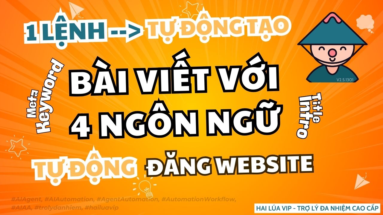 Tính năng tự động tạo  bài viết với 4 ngôn ngữ, tự động đăng lên website 